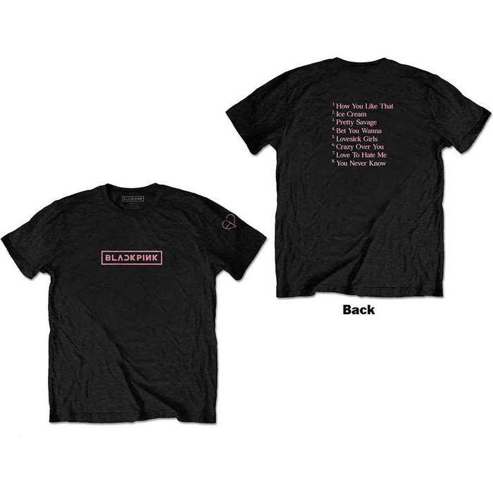 BLACKPINK The Album Track List Black Small T-Shirt
