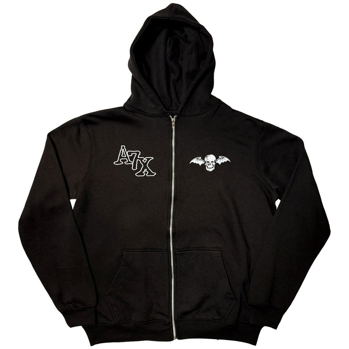 Avenged Sevenfold Dead Head Black Large Zipped Hoodie