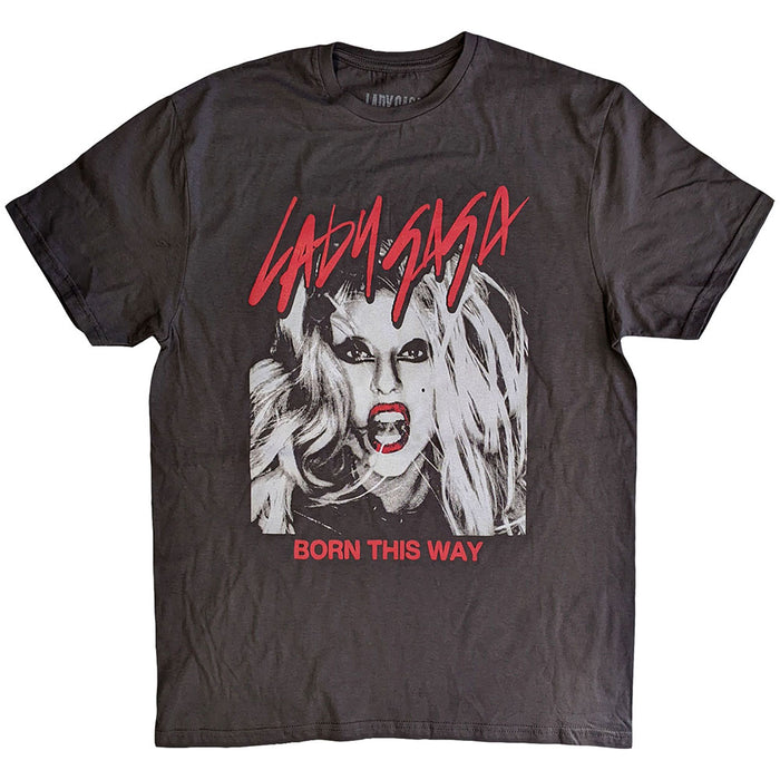 Lady Gaga Born This Way Charcoal Grey X-Large T-Shirt