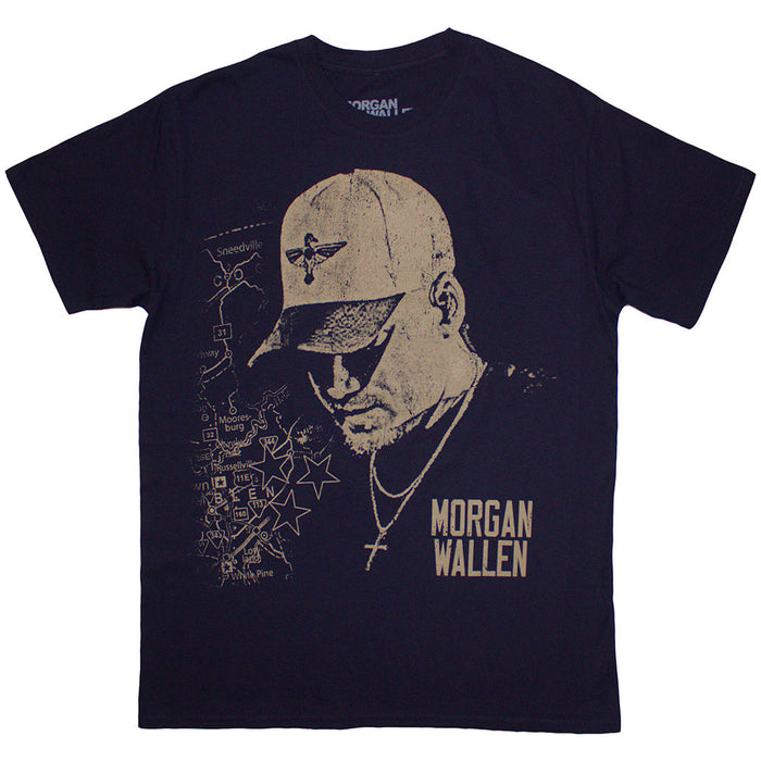 Morgan Wallen Cap Navy Blue X-Large T-Shirt