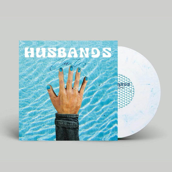 Husbands CUATRO Vinyl LP White & Blue Streaks Colour 2023