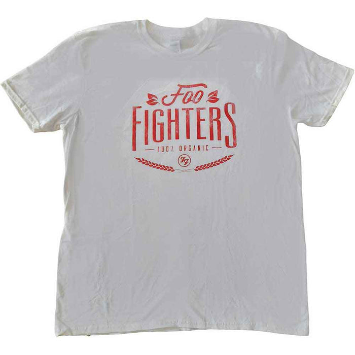 Foo Fighters 100% Organic Version 2 White X-Large T-Shirt