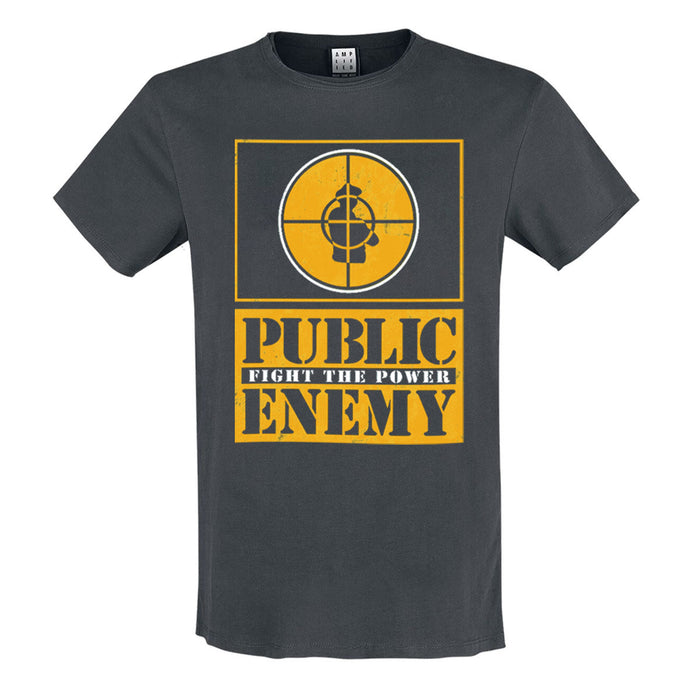 Public Enemy Fight The Power Amplified Charcoal Small Unisex T-Shirt