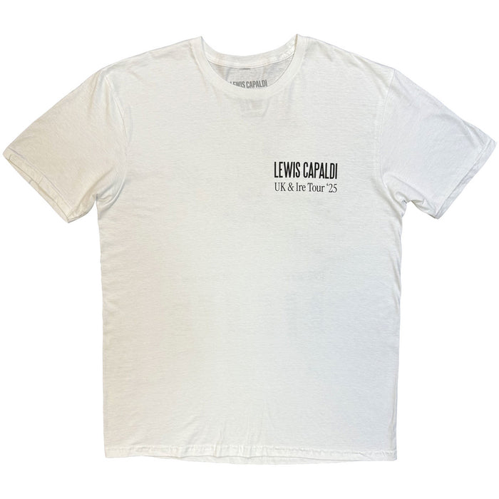 Lewis Capaldi Flowers UK Tour '25 White Small T-Shirt