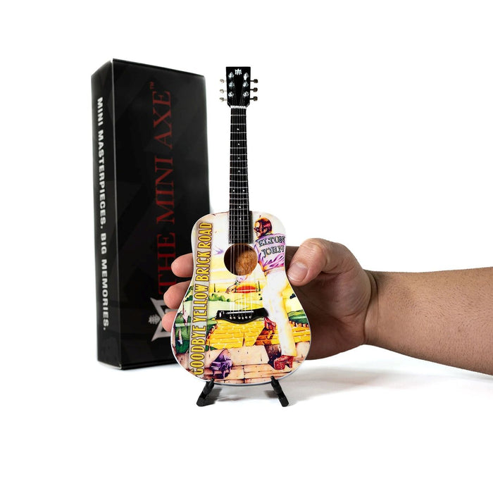 Elton John Goodbye Yellow Brick Road Mini Guitar Replica