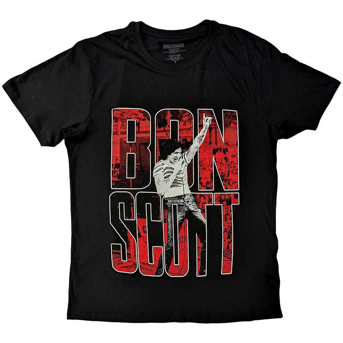 AC/DC Bon Scott Big Type Black XX-Large T-Shirt