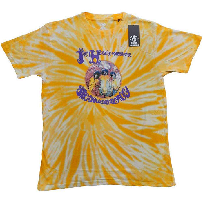 Jimi Hendrix Are You Experienced Yellow Dye Wash Large Unisex T-Shirt