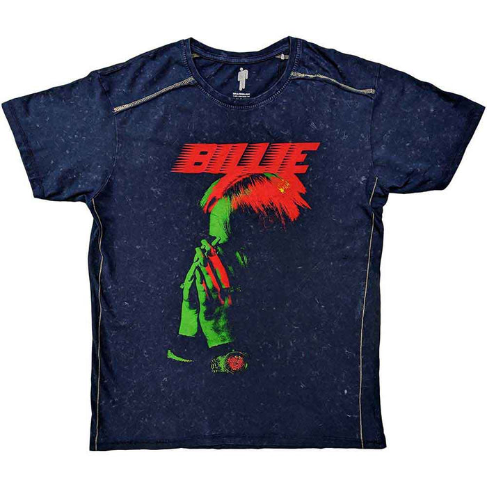 Billie Eilish Hands Face Wash Navy Blue Large T-Shirt