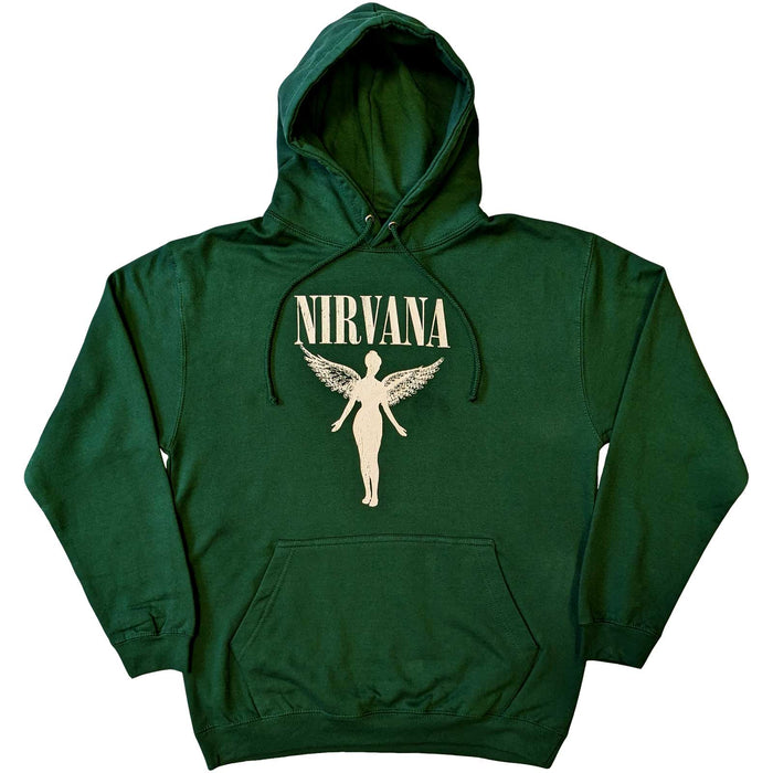 Nirvana Angelic Mono Green Large Unisex Hoodie