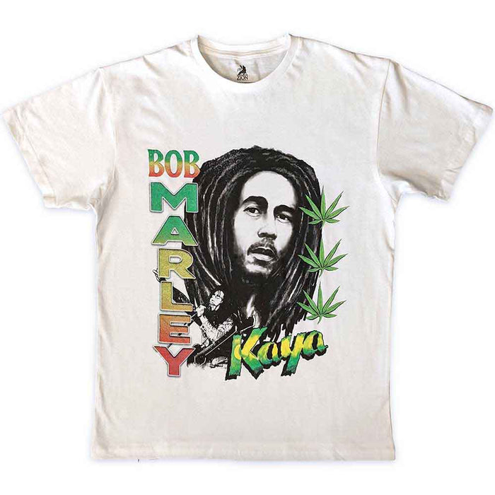 Bob Marley Kaya Illustration White Medium T-Shirt