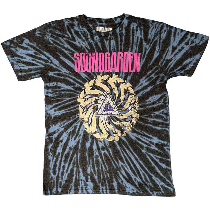 Soundgarden Badmotorfinger Dip-Dye Wash Blue & Black Small Unisex T-Shirt