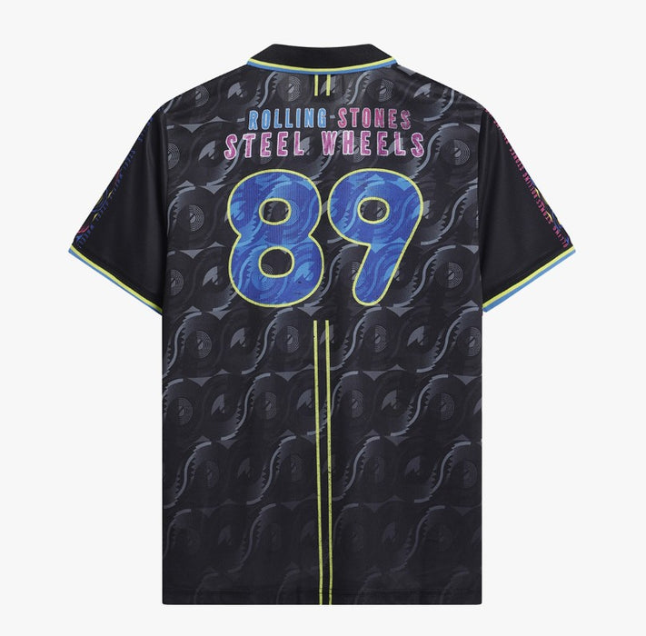 Rolling Stones Steels Wheel Football Jersey Medium T-Shirt