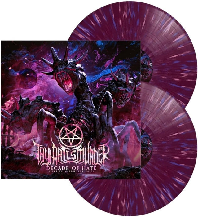 Thy Art Is Murder Decade Of Hate (Live in Melbourne 2023) Vinyl LP Purple with Blue Pink Splatter Colour 2023