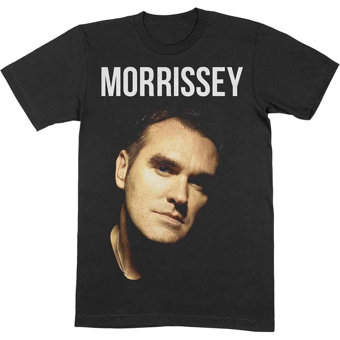 Morrissey Face Photo Black Small T-Shirt
