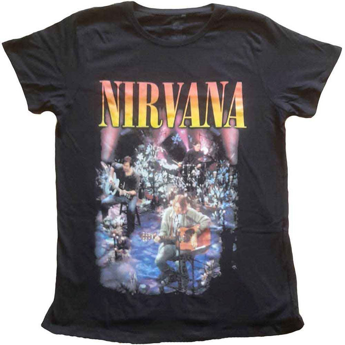 Nirvana Small  Ladies T-Shirt: Unplugged Photo