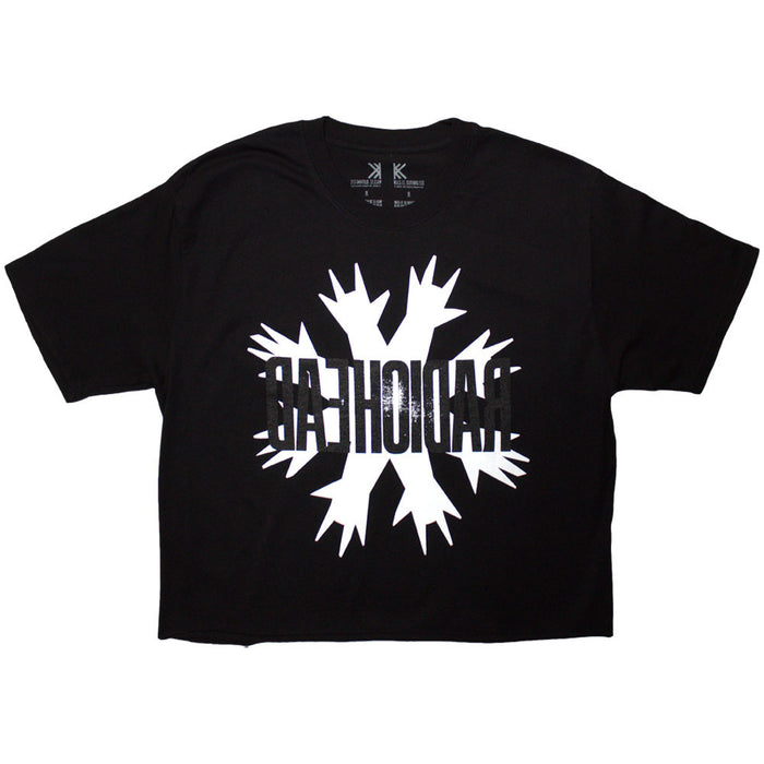 Radiohead Cut Hands Cropped Black Ladies Medium T-Shirt