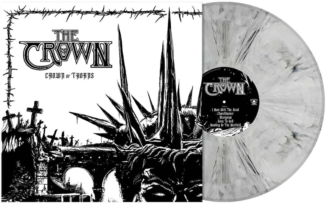 The Crown Crown Of Thorns Vinyl LP Black & White Marbled Colour 2024