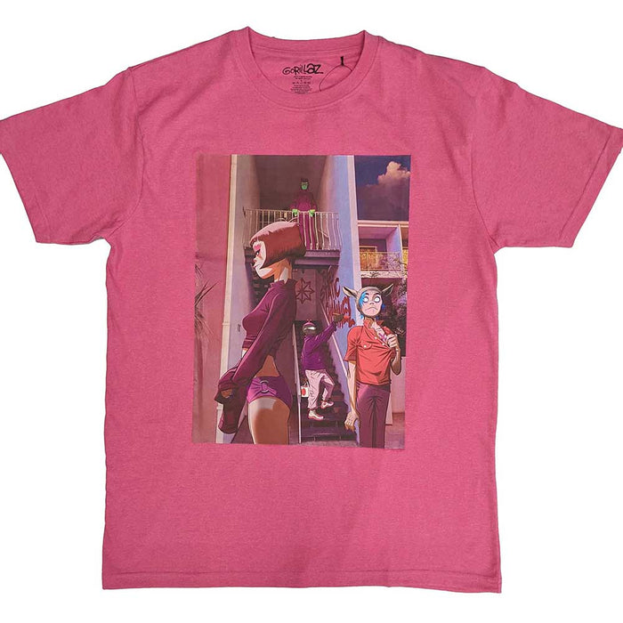 Gorillaz The Static Channel Pink X-Large T-Shirt