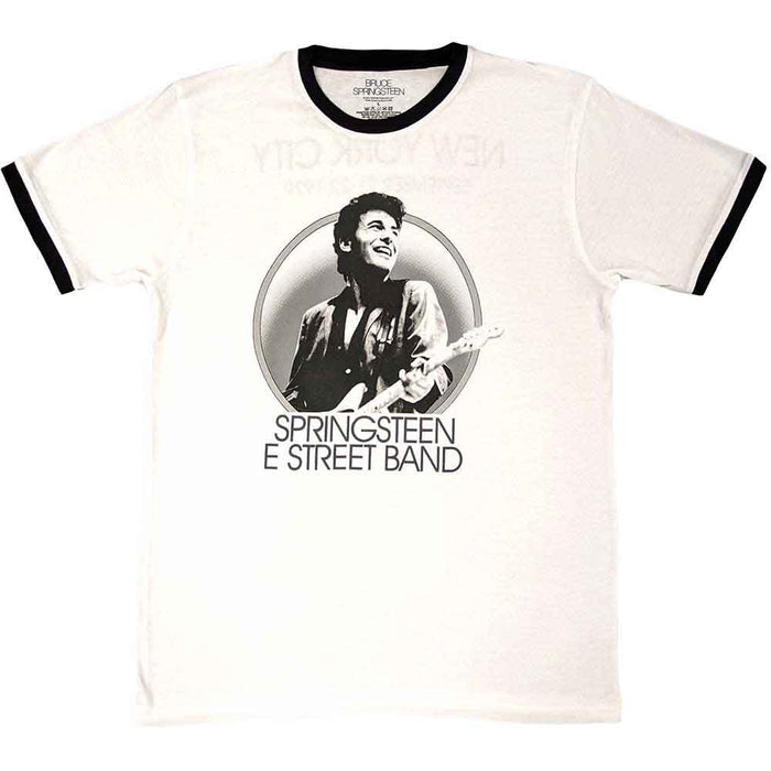 Bruce Springsteen NYC Ringer White Medium Unisex T-Shirt