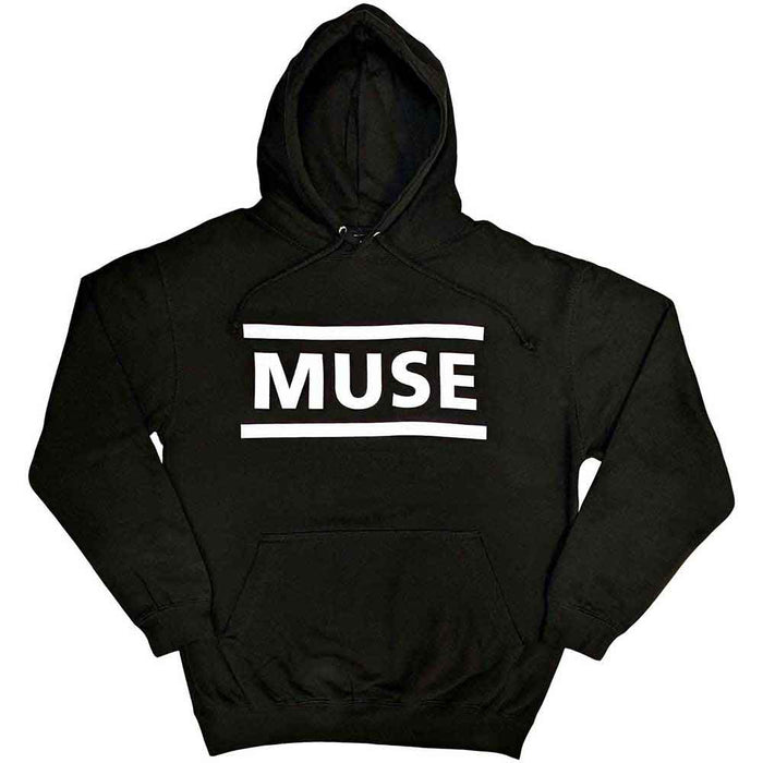 Muse White Logo Black Large Hoodie