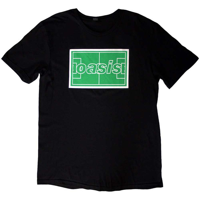 Oasis Maine Road Football Pitch Black Small Unisex T-Shirt