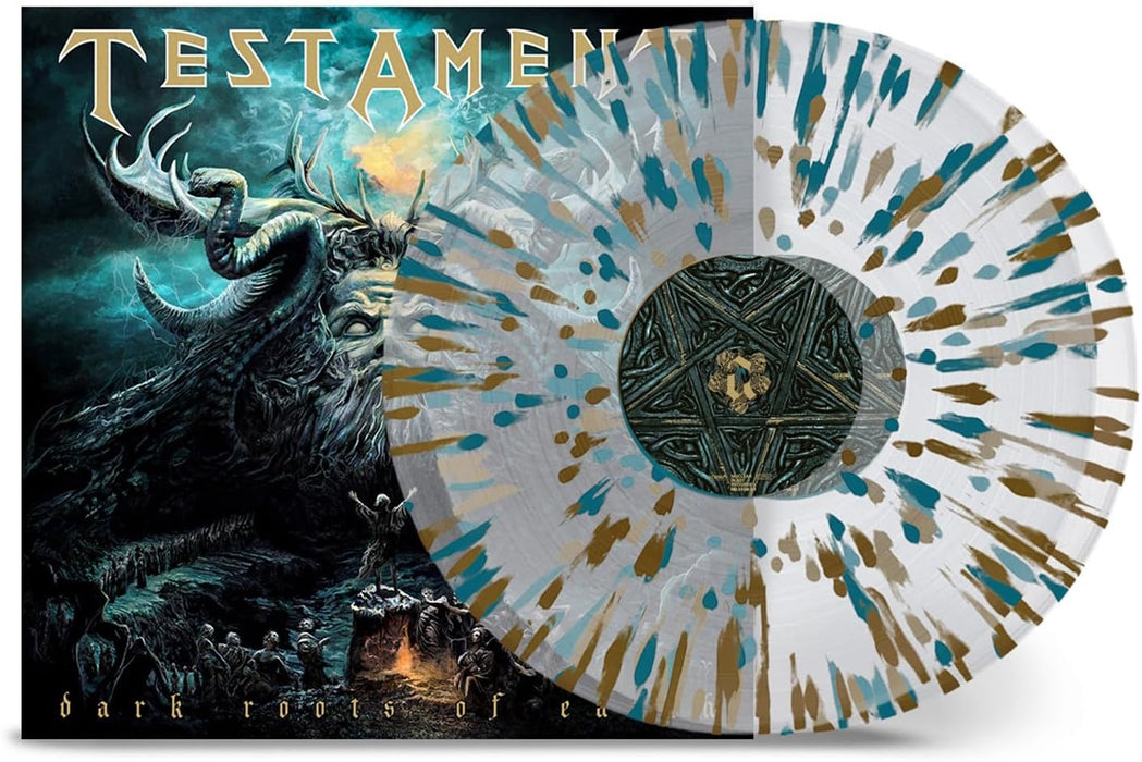 Testament Dark Roots of Earth Vinyl LP Clear, Gold and Green Splatter Colour 2023