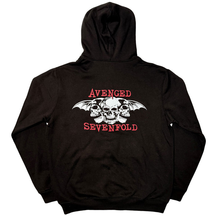 Avenged Sevenfold Dead Head Black Small Zipped Hoodie