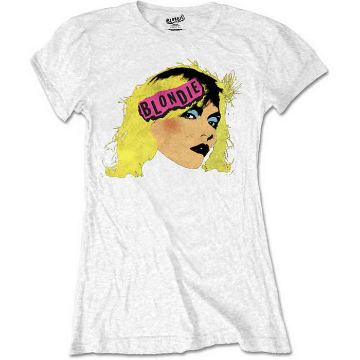 Blondie Punk Logo White Ladies XX-Large T-Shirt