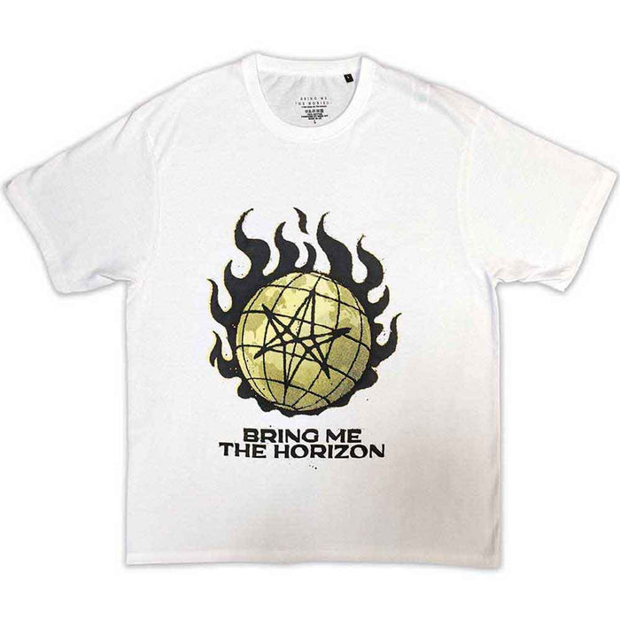 Bring Me The Horizon Globe White Small T-Shirt