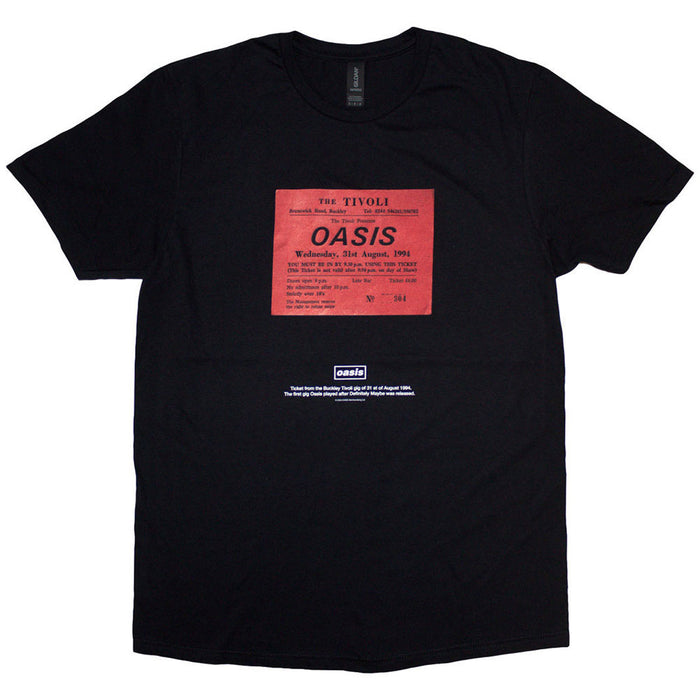 Oasis Definitely Maybe Ticket Stub Black XX-Large T-Shirt