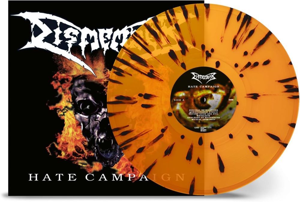 Dismember Hate Campaign Vinyl LP Transparent Orange & Black Splatter Colour 2023
