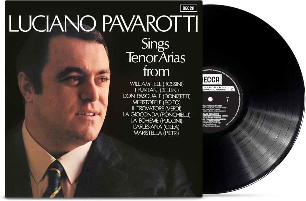 Luciano Pavarotti Tenor Arias From Italian Opera Vinyl LP Due Out 13/03/26