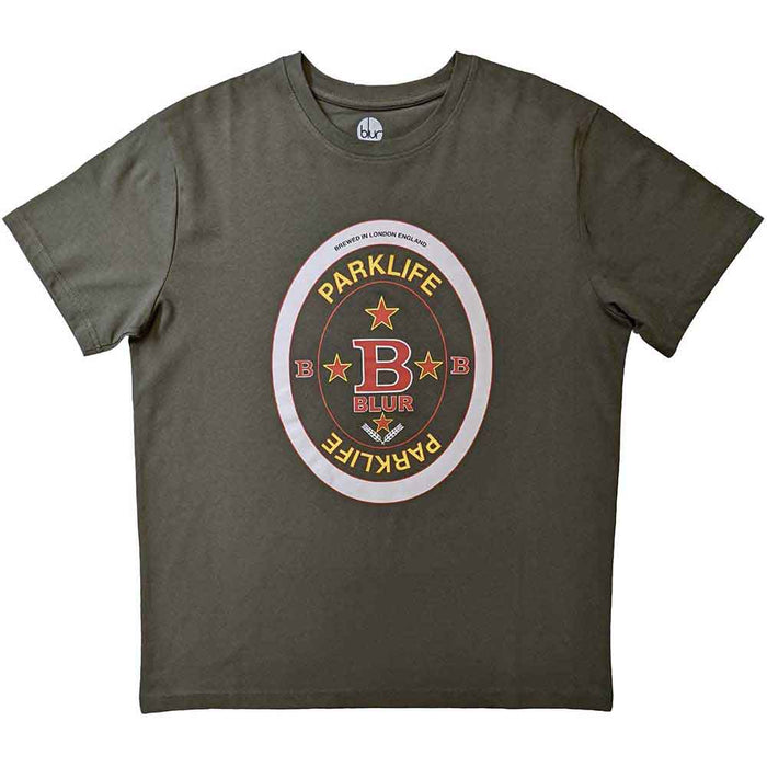 Blur Parklife Beermat Green Medium T-Shirt