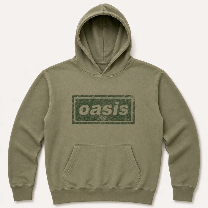 Oasis Lino Logo Green Large Hoodie