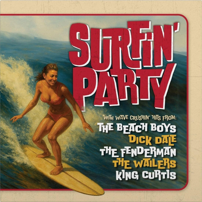 Various Artists Surfin' Party Vinyl LP Crystal Clear & Solid Blue Colour 2026