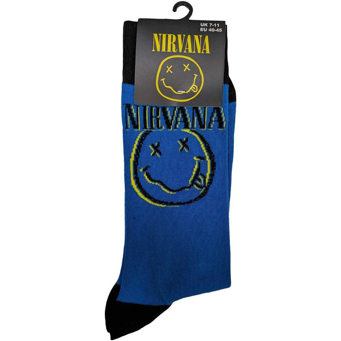 Nirvana Unisex Ankle Socks: Inverse Happy Face (Uk Size 7 - 11)