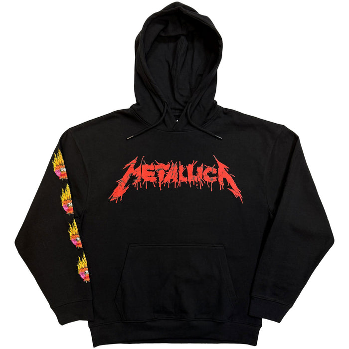 Metallica Flower Skull Black Medium Hoodie