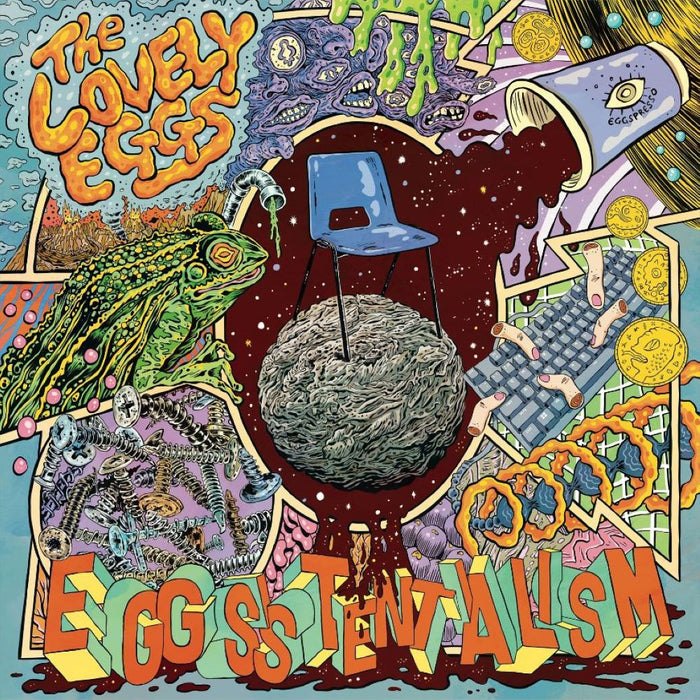 The Lovely Eggs Eggsistentialism Vinyl LP Indies Coffee Splatter on Transparent Blue Colour 2024