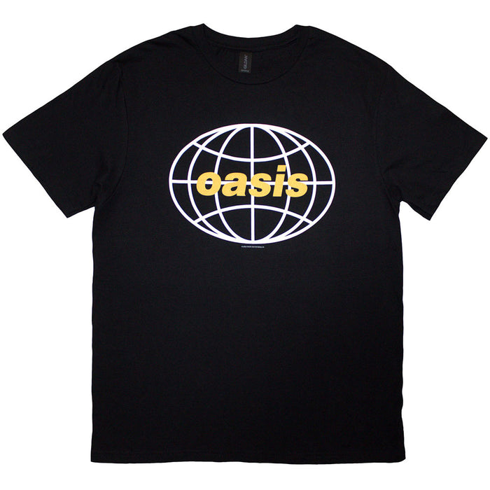 Oasis Globe Logo Black Large T-Shirt
