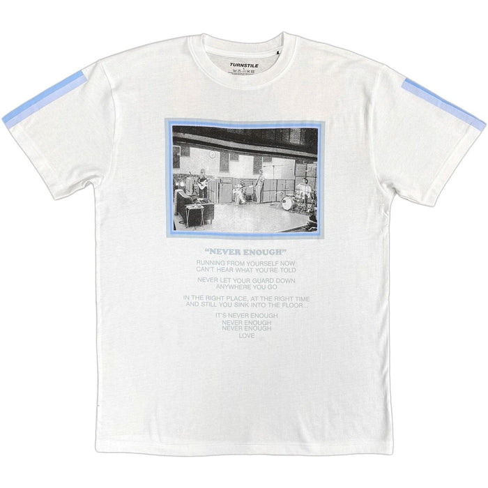 Turnstile Never Enough White Small T-Shirt