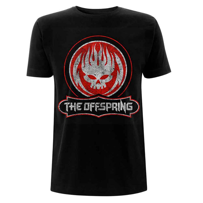 Offspring Distressed Skull Black X-Large Unisex T-Shirt