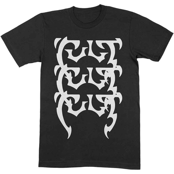 The Cult Repeating Logo Black X-Large Unisex T-Shirt