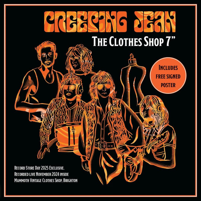 Creeping Jean The Clothes Shop 7" Vinyl Single Orange Colour + Signed Poster RSD 2025