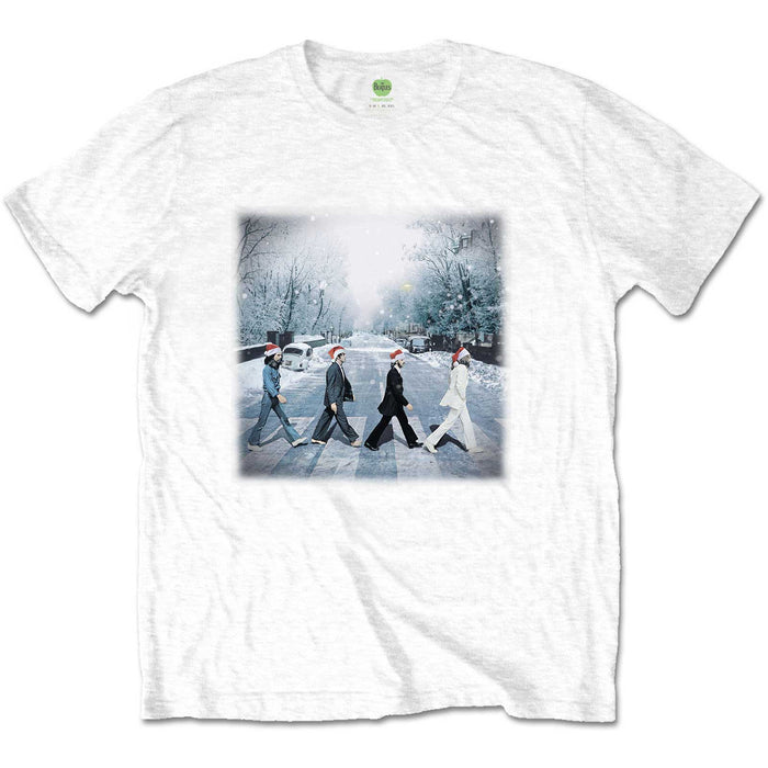 The Beatles Abbey Road Christmas White Large T-Shirt
