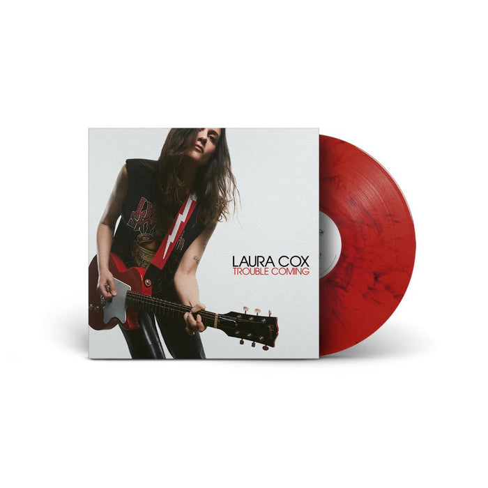 Laura Cox Trouble Coming Vinyl LP Marbled Transparent Red & Black Colour 2025