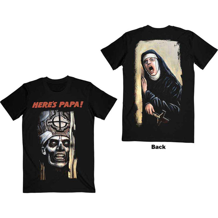 Ghost Here's Papa Back Black Large T-Shirt