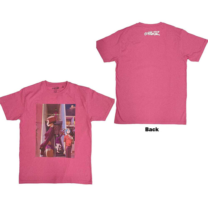 Gorillaz The Static Channel Pink X-Large T-Shirt