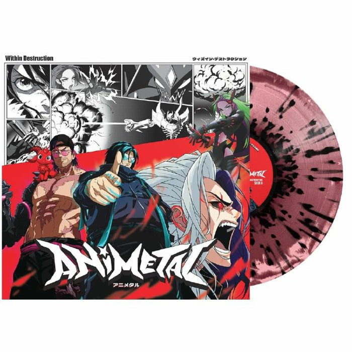 Within Destruction ANIMETAL Vinyl LP Indies Burgundy and Pink with Black Splatter Colour 2025