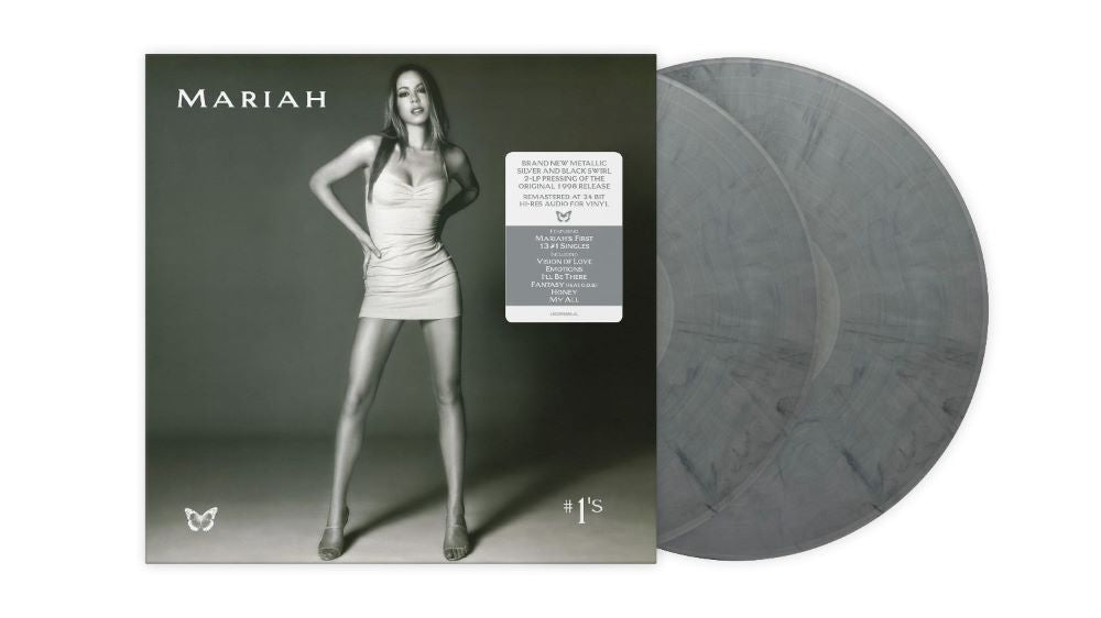 Mariah Carey #1's Vinyl LP Metallic Silver & Black Swirl Colour 2024