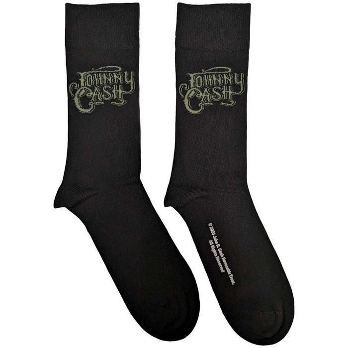 Johnny Cash Unisex Ankle Socks: Text Logo (Uk Size 7 - 11)